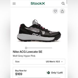 Nike ACG Lowcate SE Wolf Grey Hyper Pink